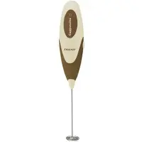 Beper 90.349, Automatic milk frother/warmer, Braun, Hellbraun, Edelstahl, Kunststoff, Akku, AA