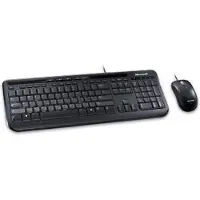 Microsoft Wired Desktop 600, Volle Größe (100%), Kabelgebunden, USB, QWERTY, Schwarz, Maus enthalten