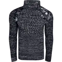 Rusty neal Side Button-Placket Grobstrick Rollkragen-Pullover