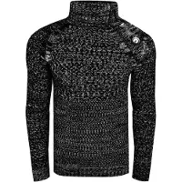 Rusty neal Side Button-Placket Grobstrick Rollkragen-Pullover