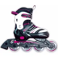 Muuwmi Kinderinliner, verstellbar, Gr.37-40, ABEC 5, Rollengröße 72 x 22 mm, , pink