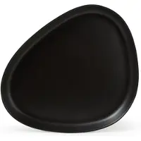 Lind DNA Teller Stoneware Platter Plate Black