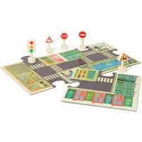 Djeco Giant City Puzzle – Baue die ideale Stadt