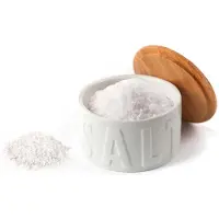 Balvi salzbehälter 4,8 x 8 cm Bambus/Keramik weiß/braun
