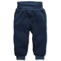 Schnizler Baby Pumphose Fleece mit Strickbund in Marine | Gr.: 62