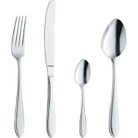 Amefa 12 Stück Punt Filet Menülöffel. Elegantes Liniendesign, 21(L)cm, Edelstahl 18/0