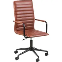 Actona Windsor Bürostuhl - verstellbar - Kunstleder cognac