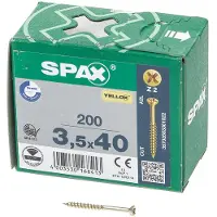 Spax Glasleistenschraube YELLOX - Teilgewinde, Senkkopf, Kreuzschlitz, CUT-Spitze