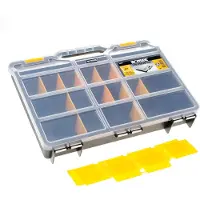 Ironside 100-581 Sortimentskasten Gr. M 378x290x61mm 21 Fächer, schwarz/gelb
