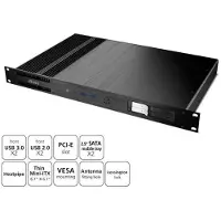 Akasa Galileo TU1, Rack, Server, Schwarz, Thin Mini-ITX, Aluminium, 2.5"