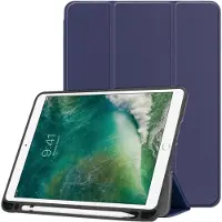 IMoshion Trifold Klapphülle für das Apple iPad 6 (2018) 9.7 Zoll / iPad 5 (2017) 9.7 Zoll / Air 2 (2014)/Air 1 (2013) - Dunkelblau