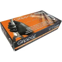 Oxxa Handske engangs Grippaz 246BK Str M Nitril uden velourisering 0,15 mm Sort,50 stk/pk