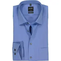 Olymp Luxor Bügelfrei Hemd Modern Fit Blau