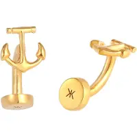 KUZZOI Manschettenknopf Anker Symbol Maritim Edel 925 Silber Kuzzoi Gold