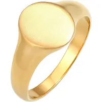 KUZZOI Ring Basic Cool Siegelring Herren Matt 925 Silber Kuzzoi Gold