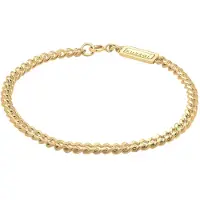 KUZZOI Armband Basic Herren Panzerkette Massiv Piece 925 Silber Kuzzoi Gold