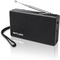 Muse M-030 R, Tragbar, Analog, FM, MW, Schwarz, Drehregler, Alkali