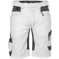 Dassy Axis Painters Malershorts mit Stretch, weiß/anthrazit, Schrittlänge Standard, Größe 58 - weiß/anthrazitgrau - 58