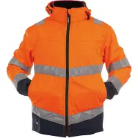 Dassy Warnschutz Softshelljacke Malaga 300329 Gr. 3XL neonorange/dunkelblau
