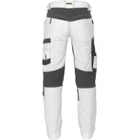 Dassy Arbeitshose HELIX Painters - Stretch - Malerhose - Kratzschutz weiß/anthrazitgrau 48 STANDARD