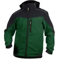 Dassy Jakarta zweifarbige Softshell-Jacke für Herren - flaschengrün/schwarz - 2XL