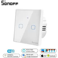 Sonoff Touch-Lichtschalter 2-fach (EU), TX Serie, T2EU2CTX, 1 Stk.