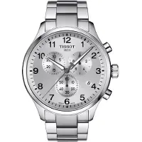Tissot Chrono XL Classic mit silbernem Zifferblatt, 45 mm, Edelstahl
