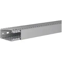 Hager Verdrahtungskanal aus PVC BA7 80x40 mm steingrau, Kabelkanal, Grau, PVC, V0, EN50085-2-3, 40 mm