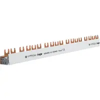 Hager KDN463B Phasenschiene 4 polig mit Gabelanschluss 10mm2 63A 57 Module