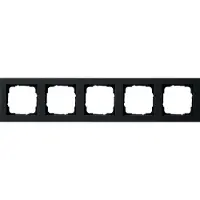 Gira 021509, Schwarz, Thermoplast, , Leere Platte, 366 mm, 80,8 mm