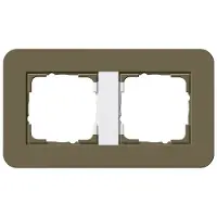 Gira 0212416 Abdeckrahmen 2f E3 Umbra/Reinweiß