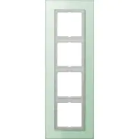 JUNG Einbaurahmen 4f tra mt LS / LS PLUS Glas LSP984GLAS