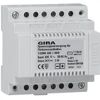 Gira 1296 00, PS-Trafo, Grau, Kunststoff, 230 V, 50 Hz, 24 V