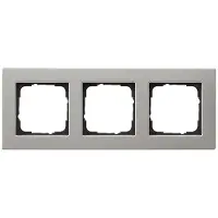 Gira 0213335 Abdeckrahmen 3f flach E2 Edelstahl