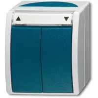 ABB 2601/4 W-53, 2P, Grün, Grau, 250 V, 10 A, 74 mm, 55 mm