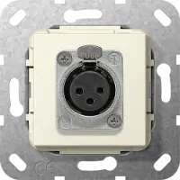 Gira XLR-Buchse D-Serie Einsatz Cremeweiß 566701