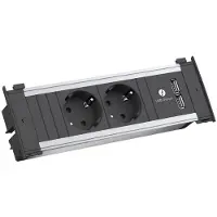 Bachmann KAPSA Einbau-Steckdosenleiste 2-fach, 2x USB
