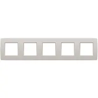 Niko 102-76005 5 fach Rahmen, 71 mm Mittenabstand, Niko Original light grey 10276005