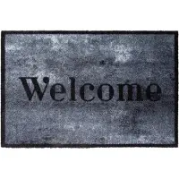 Sencys Fußmatte Prestige 50x75 cm, Welcome beton, waschbar, Schmutzfangmatte
