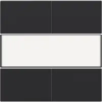 Niko 161-40250 Abdeckung für potentialfreien 4 fach Taster, 24 V, mit Textfeld black 16140250