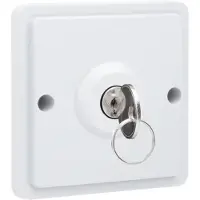 Niko 701-38700 Spritzwassergeschützter Schlüsselschalter 10 A mit Schraubklemmen, wei 70138700