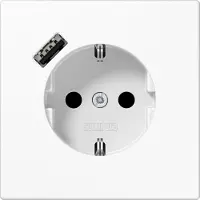 Albrecht Jung GmbH & Co. KG Jung SCHUKOsteckdose m.USB LS1520-18AWW Typ A alpinweiß