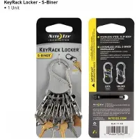 Nite Ize KeyRack Locker, Schlüsselkarabinerhaken, Edelstahl, Edelstahl, 39,1 mm,