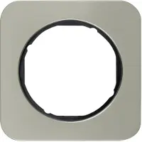 Berker 10112104, Schwarz, Edelstahl, Edelstahl, Schraubenlos, , Glänzend, R.1