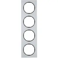 Berker 10142284 Rahmen 4fach R.3 Alu/schwarz