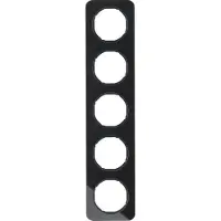 Berker 10152116 Rahmen 5fach R.1 Glas, schwarz