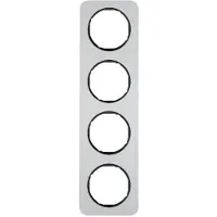 Berker 10142184, Aluminium, Schwarz, Aluminium, Schraubenlos, , Glänzend, R.1