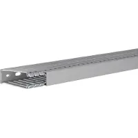 Hager Verdrahtungskanal aus PVC BA7 80x25 mm steingrau, Kabelkanal, Grau, PVC, V0, EN50085-2-3, 25 mm
