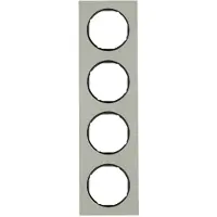 Berker 10142204 Rahmen 4fach R.3 Edelstahl/schwarz