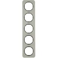 Berker 10152104 Rahmen 5fach R.1 Edelstahl/schwarz